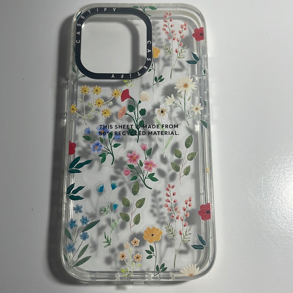 CASETiFY Impact Case for iPhone 12/12 Pro - Spring Botanicals 2 - Clear Frost